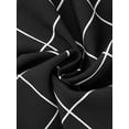 thumbnail image 3 of Blusa a cuadros de Manga Larga con cuello de Pajarita para Mujer Allegra K Negro XS, 3 of 5