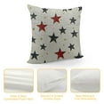 thumbnail image 4 of Shiartex 4th of July Pillow Covers , Red Blue Stars Decor Patriotic Throw Pillows Memorial Independence Day Pillowcase Outdoor Decorations Farmhouse Cushion Case for Home, 4 of 5