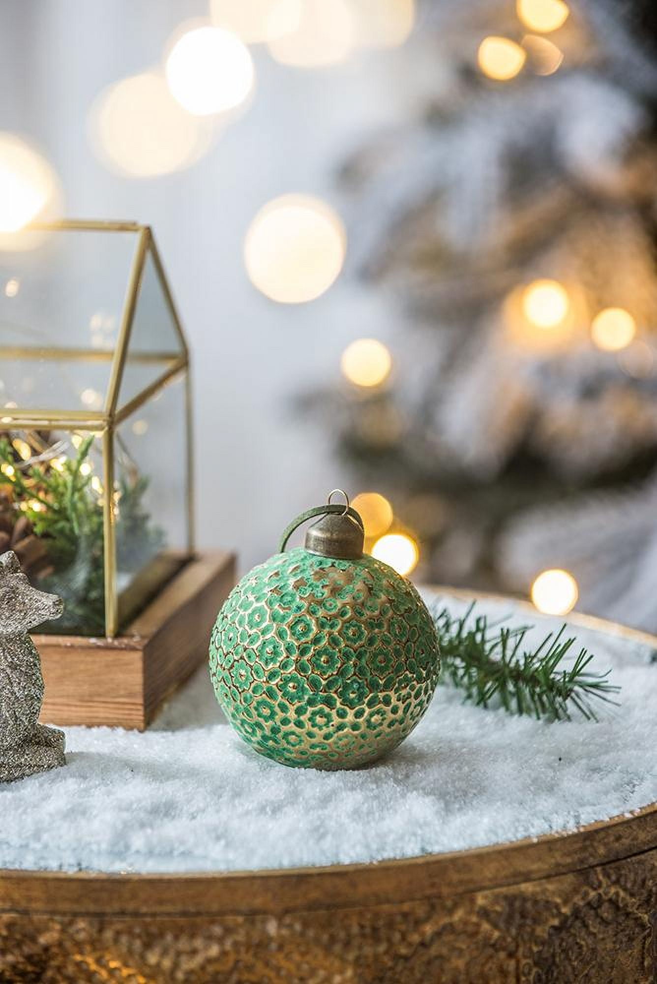 Set of 12 Glass Christmas Ball Ornaments with Painting Design by Riccardo Tree Decor