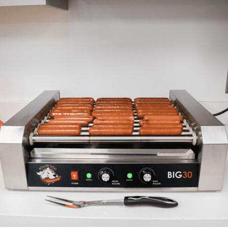 RollerDog Big 30 Stainless Steel Hotdog Roller with Drip Tray