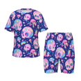thumbnail image 1 of Balery colorful Skull mushroom rainbow Conjunto de Pijama Infantil de Manga Corta con Estampado – Ropa de Dormir de Algodón Suave-3X-Large, 1 of 6