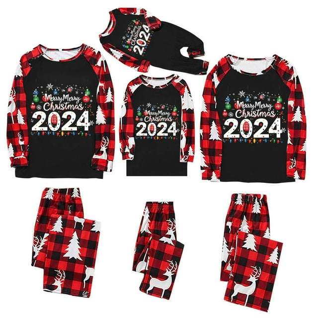 Red Checkered Shirt Matching Family Christmas Pajamas Christmas Onesie, Matching Christmas Pjs for Family, Perfect for Christmas Morning & Family Photos