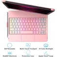 thumbnail image 3 of 360° Rotatable Backlit Keyboard Folio with Touchpad for 11-inch iPad Air 4th/5th Gen (M2/M3) & iPad Pro 11-inch (2018–2022, 1st–4th Gen),RoseGold, 3 of 6