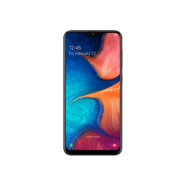 Straight Talk SAMSUNG A20, 32GB Black - Grade A Refurbished Prepaid Smartphone (Locked to