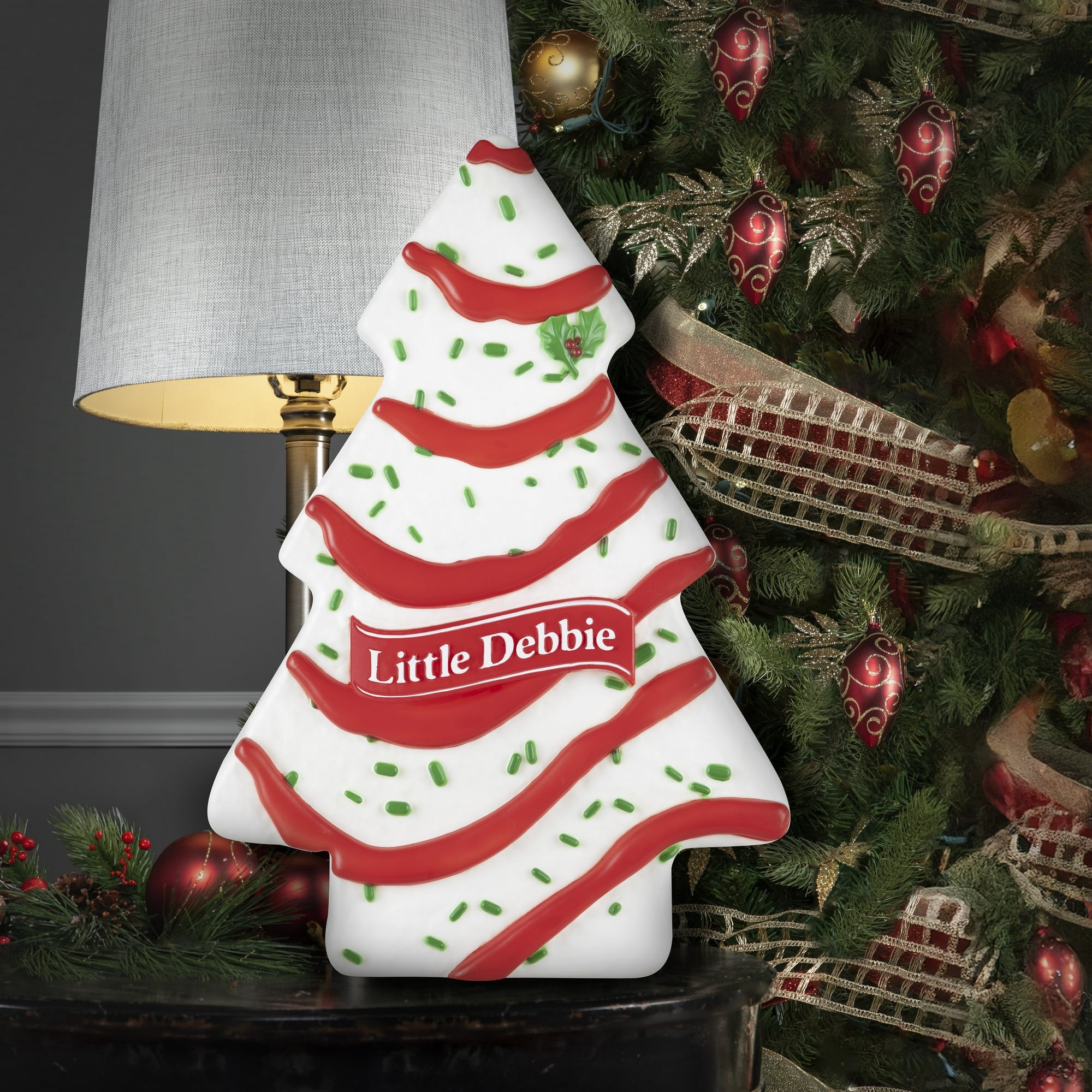 Christmas LED Blow Mold Decor Little Debbie Snack Cake Tree