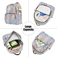 thumbnail image 5 of FORMRS Mini Backpack Purse for Women Quilted Travel Daypack Casual Shoulder Bag, Purple Geometric, 5 of 7