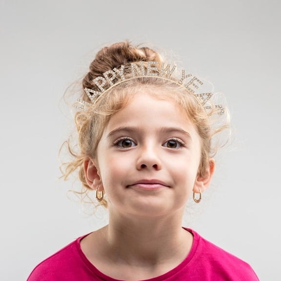 LULULION 2Pcs New Years Headbands with Rhinestone Decor Assorted Colors for Party Accessories