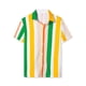 thumbnail image 2 of Camisa de Rayas de Verano Lars Amadeus para Hombre Bloque de Color Rosa Verde Naranja S, 2 of 6