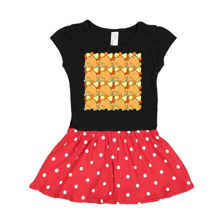 

Inktastic Stegosaurus Orange Dinosaur Pattern Autism Affected Gift Toddler Girl Dress