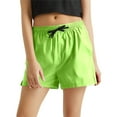 thumbnail image 4 of HOWPAY Womens Shorts Baggy Elastic High Waisted Loose Fit Pull on Bottoms Solid Color Comfy Summer Sports Workout Lounge Shorts Mint Green S, 4 of 4