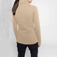 thumbnail image 6 of Women Casual Solid Blouse Long Sleeve Pullover Turtleneck Zipper Sweatshirt Tops Womens Oversized Long Sleeve Top 2XL, 6 of 9