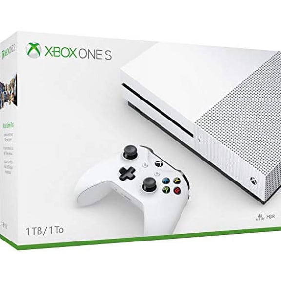 Restored Microsoft, Xbox One S/Xbox Series S, Gaming Console, 1TB, Built-in 4K Ultra HD Blu-rayâ„¢ and 4K video streaming, White