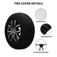 thumbnail image 2 of JUNZAN Blue Leaves A Tire Cover Wheel Protector for Truck SUV Trailer Camping Rv Tire Covers-17 inch, 2 of 5