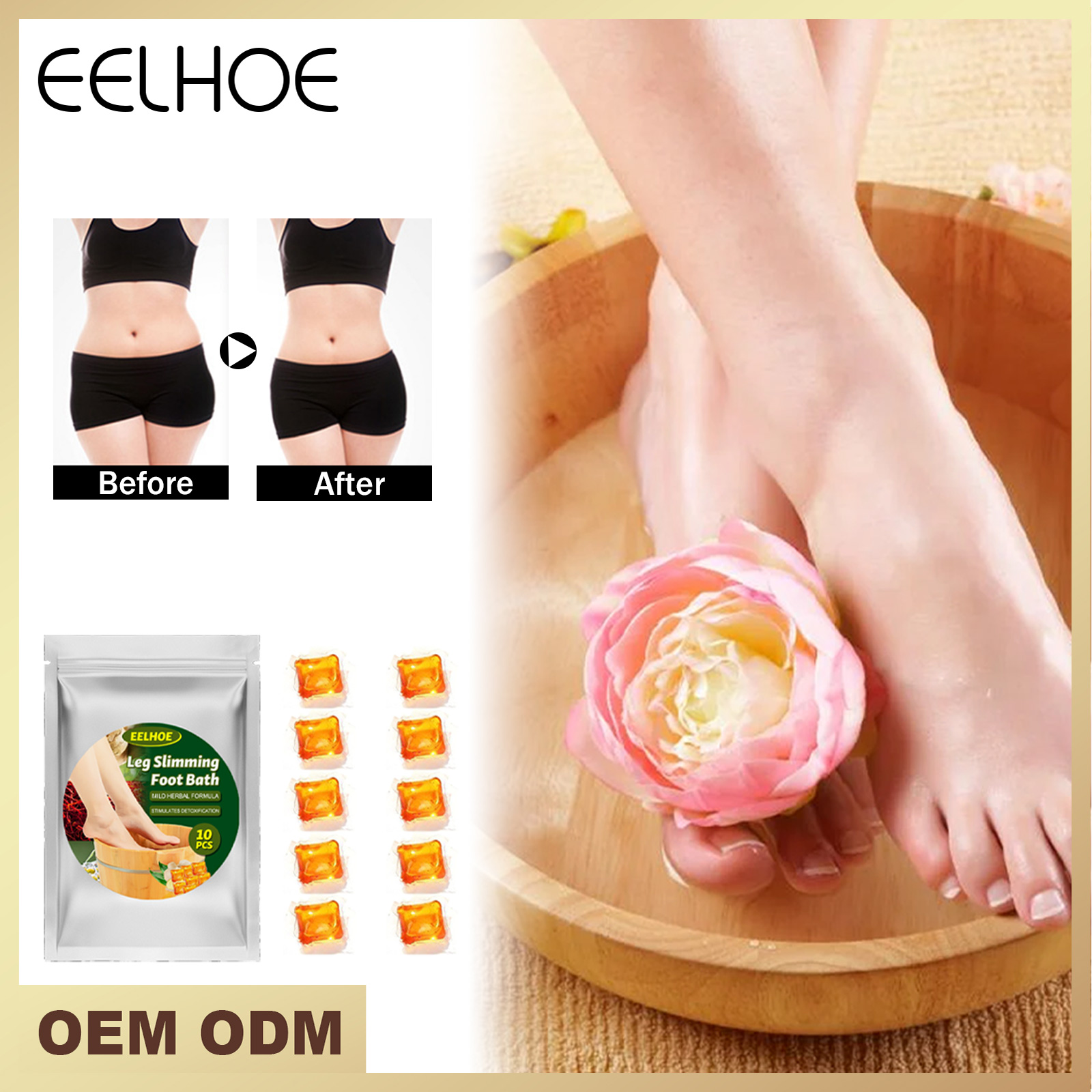 Lymphatic Drainage Ginger Foot Soak, Leg Slimming Foot Bath Bag,Wormwood,Enhance Immunity And