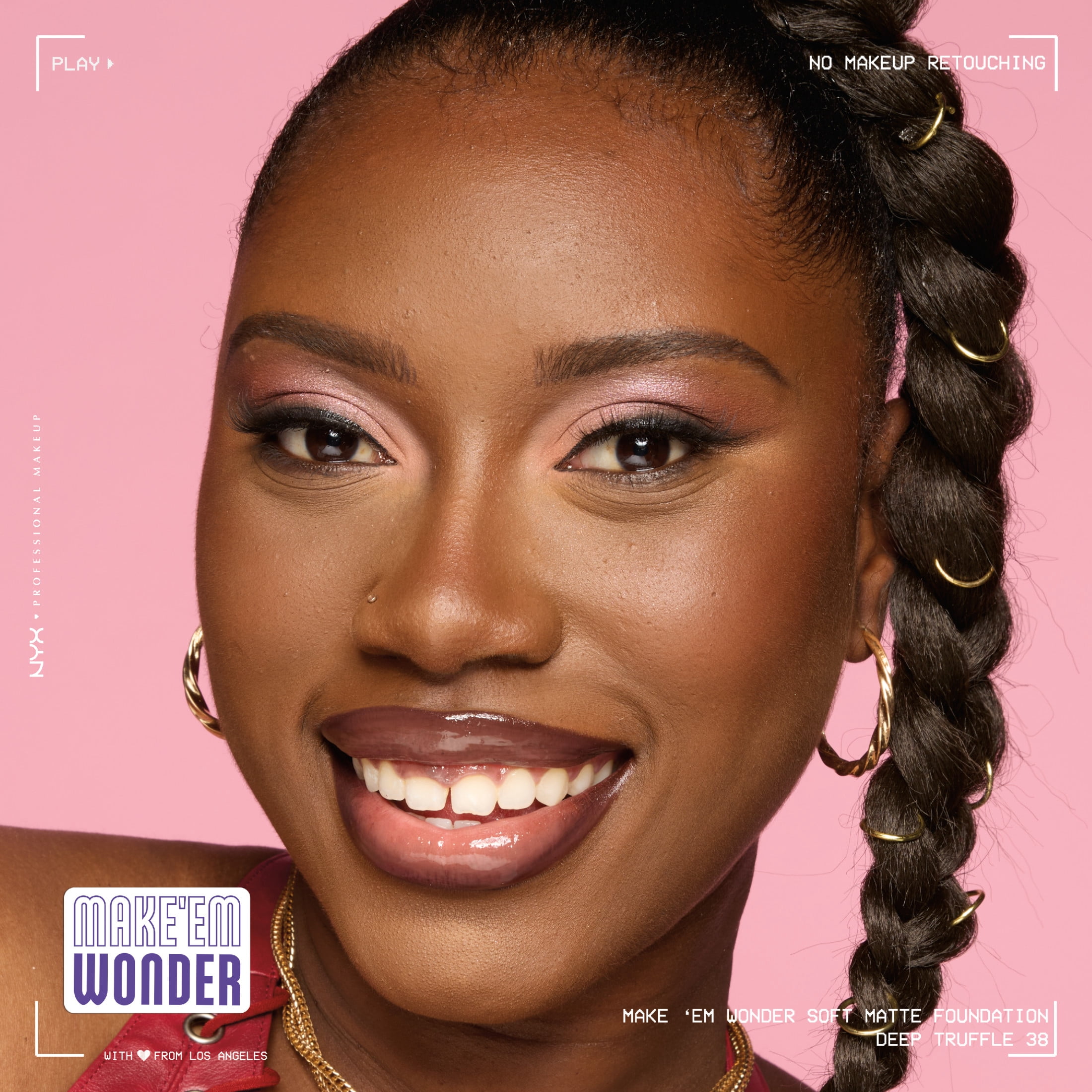 NYX Professional Makeup Make Me Wonder Make 'EM Wonder, 24H Soft Matte Foundation, DEEP TRUFFLE, 0.84 fl oz
