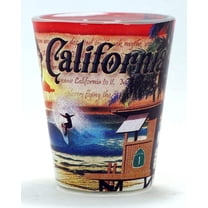 California Stamp Design Shot Glass