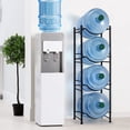 thumbnail image 1 of Estante de Almacenamiento con Soporte para Refrigerador de Agua de 4 Niveles para Dispensador de 5 Galones Que Ahorra Espacio, Negro, 1 of 8