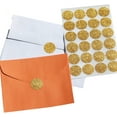thumbnail image 5 of Royal Green Glitter Polka Dot Stickers 1 inch Sparkle Gold Envelope Seals 25mm - 240 Pack, 5 of 7