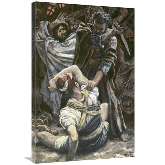 36 in. Peter Smites Off the Ear of Malchus Art Print - James Tissot