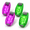 Pink&Green, variant on Blue&Green LED Safety Lights Clip-On Strobe Running Lights for Bicycle Runners Dog Collars