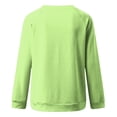 thumbnail image 5 of Craaazy Trendy Womens Crewneck Sweatshirt Solid Color Raglan Sleeve Casual Fashion Top for Everyday Outings Gifts, 5 of 5