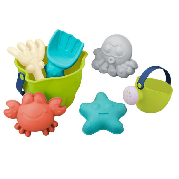Juguetes De Arena De Playa Para Niños, Juguetes De Playa En Bolsa De Malla Con Cubo, Pala, Rastrillo, Juguetes De Arena Al Aire Libre Para Niños Moyic OD012810-00