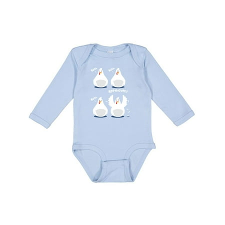 

Inktastic Bach Beethoven Funny Chicks Gift Baby Boy or Baby Girl Long Sleeve Bodysuit