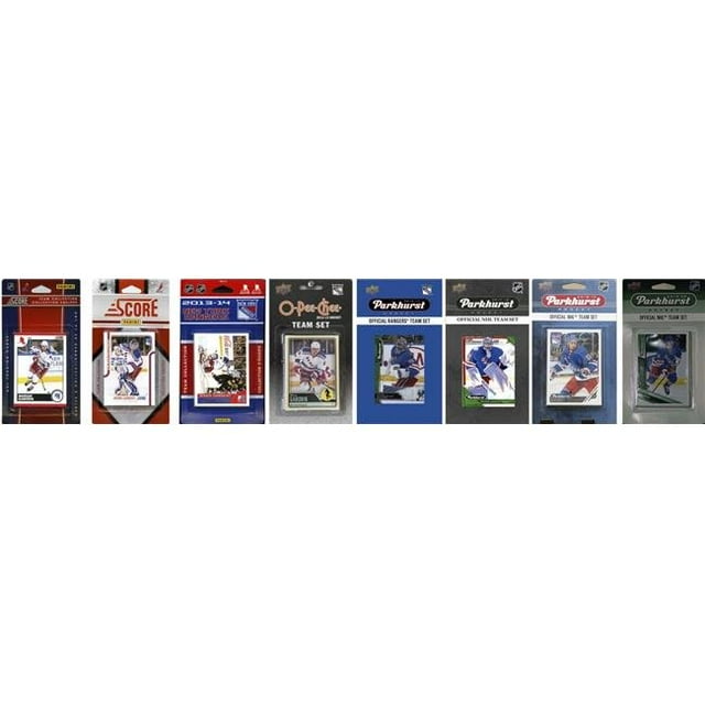 C&I Collectables NYR819TS NHL New York Rangers Ensemble de 8 Cartes à Collectionner sous Licence Différentes