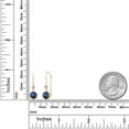 thumbnail image 6 of Gem Stone King 14K Yellow Gold Blue Mystic Topaz and Lab Grown Diamond Earrings for Women | 2.13 Cttw | Gemstone November Birthstone | Round 6MM, 6 of 6