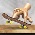 thumbnail image 4 of Milaget Ensemble de Fingerboard Roues en Bois Accessoires Professionnels avec Tournevis Stents Doigt Jaune, 4 of 9