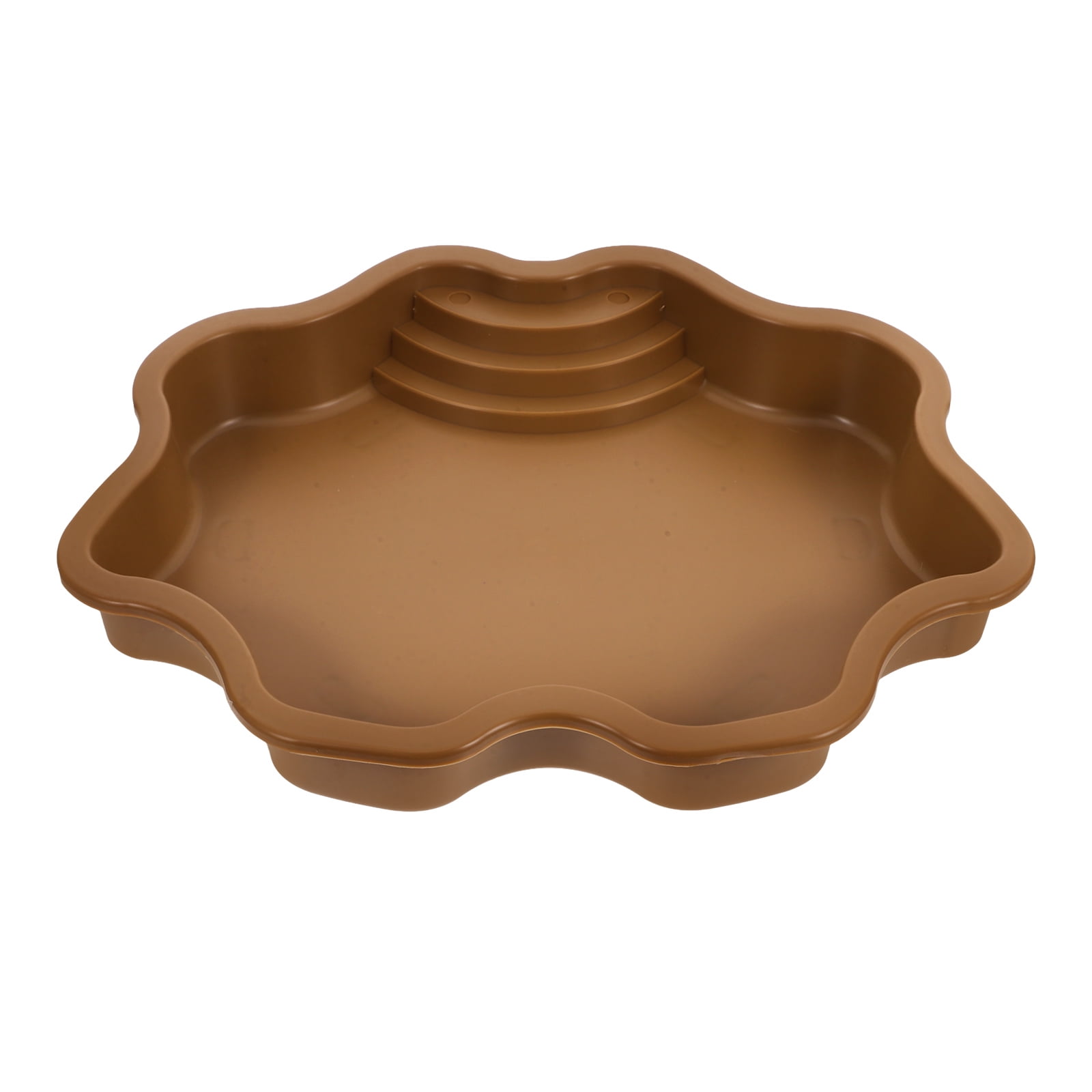 OULII Reptile Feeding Dish Nonslip Bottom ABS Light Brown Versatile Use