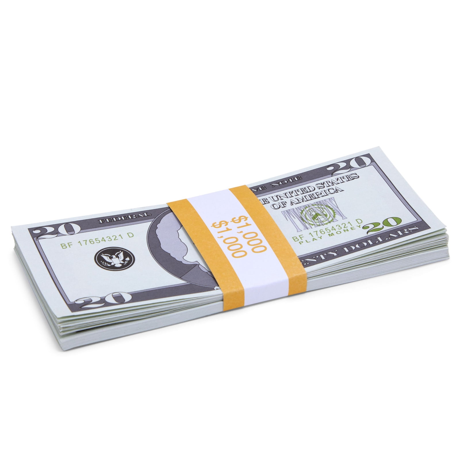 75 bills 3 stacks Dollhouse Miniature Replica Paper Money $100 Bills 
