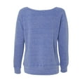 thumbnail image 3 of Bella - Ladies' Triblend Wideneck Sweatshirt, Blue M, 3 of 3