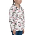 thumbnail image 3 of Sikiie Rose Flowers Youth Hoodie Sweatshirt Pullover Hooded Classic Casual Essentials Hoodiefor Boys Girls Kids -Medium, 3 of 6