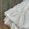 thumbnail image 3 of Yvsxxv White Tiered Ruffle Short Skirt, Elastic Waist Sweet Summer Skirt, 23.62-29.53inch Waist, 3 of 7