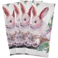 thumbnail image 4 of Watercolor Bunny Flower Wreath Kitchen Tea Towels Set of 6 Absorbent Hand Dish Towels, Spring Easter Dishcloths Lint-Free 18x28 Inch Fast Drying for Cooking Baking Home Clean, 4 of 5
