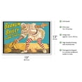thumbnail image 2 of Barnum & Bailey Circus - Greatest Show on Earth - Clown Standing over Tents - Vintage Circus Poster c.1917 - Master Art Print (Unframed) 13in x 19in, 2 of 4
