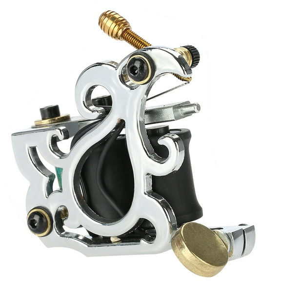 Alloy Tattoo Machine Liner Shade Coloring Tattoo Supply Gun 10 Wraps Coil Tattoo
