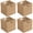 Natural-13" L x 13" W x 13" H, variant on 13" L x 13" W x 13" H Brown Handwoven Paper Cube Storage Basket Set of 4