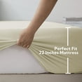 thumbnail image 7 of Mildly Queen Size Soft Bed Sheets Set, 1800 Thread Count, 22" Deep Pocket 4 packs, Soft Microfiber, Beige, 7 of 7