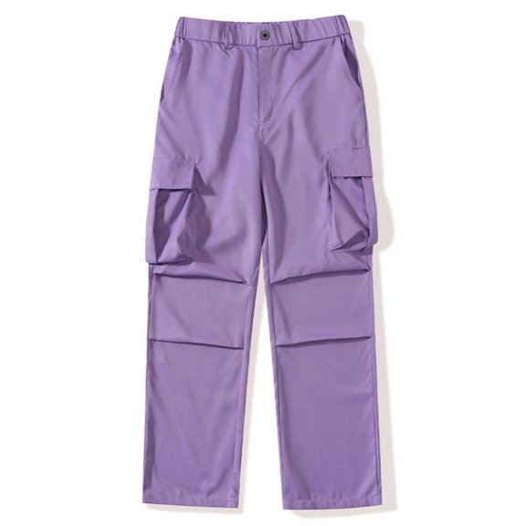 YUEVORA Cargo Pants for Men, Elastic Waist Multi Pocket Utility Pants, Straight Leg Casual Work Pants with Button Closure