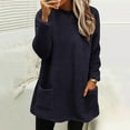 thumbnail image 1 of WILLBEST Fall Womens Tops Womens Winter Coat Loose Wool Jacket Long Sleeved with Pockets, 1 of 5