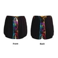 thumbnail image 6 of Uemuo Neon Psychedelic Giraffe Pattern Women's Athletic Shorts High Waisted Running Shorts with Liner Pockets Gym Elastic Workout Shorts-XX-Large, 6 of 9