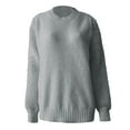 thumbnail image 4 of DuoJiaJ Sweaters for Women Crewneck Pullover Cable Knit Long Sleeve Oversized Sweater for Women Winter Outwear Loose Tops Gray XL, 4 of 4