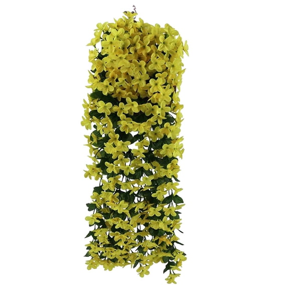 Qholemyo Artificial Rose Bouquet Hanging Vines Home Decor For Wall Basket Garden Party Decoration