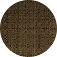 thumbnail image 1 of Ahgly Company Indoor Round Abstract Brown Modern Area Rugs, 6' Round, 1 of 4