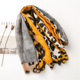 thumbnail image 5 of Bufanda larga de leopardo salvaje para mujer, chal de diseñador de primavera, bufanda marrón de lujo única, chal de moda, chal largo, 5 of 5
