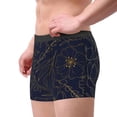 thumbnail image 2 of Fuzoiu Copper-Gold Gloss Outline Flower Print Men's Ultra Breathable Underwear,No Riding Up Boxer Briefs with ComfortFlexible Waistband-X-Large, 2 of 5