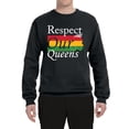 thumbnail image 2 of Wild Bobby Respect Our Queens Black Pride Unisex Crewneck Graphic Sweatshirt, Black, Small, 2 of 5