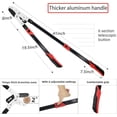 thumbnail image 5 of Loppers Branch Cutter Heavy Duty Tree Trimmer, Extendable 28-41" Tree Pruner with Compound Action, Tree Cutter with 2 Inch Clean Cut Capacity Chop Thick Branches Effortlessly, 5 of 9